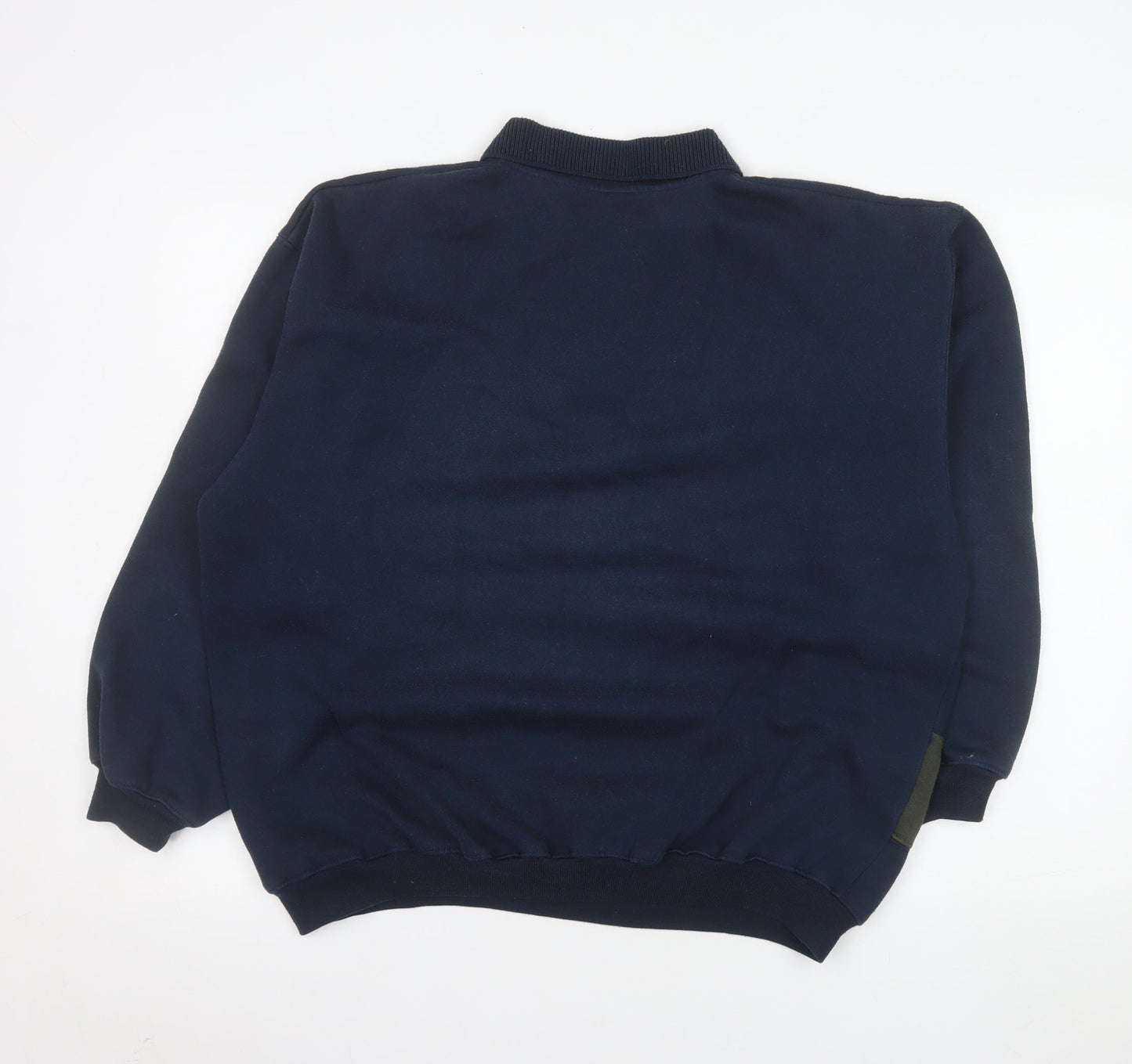 Mens UK Size S C&A Blue Henley Sweatshirt