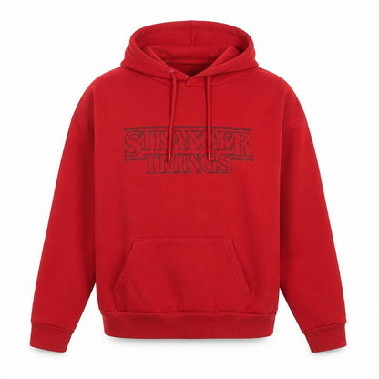 Womens UK Size M Stranger Things Red Pullover Hoodie