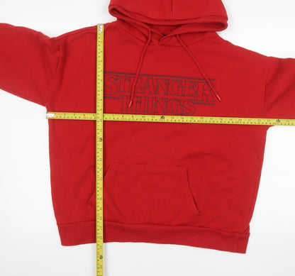 Womens UK Size M Stranger Things Red Pullover Hoodie