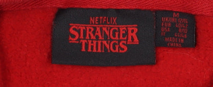Womens UK Size M Stranger Things Red Pullover Hoodie