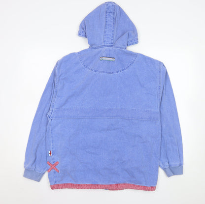Womens UK Size S Deal Line Blue Pullover Hoodie