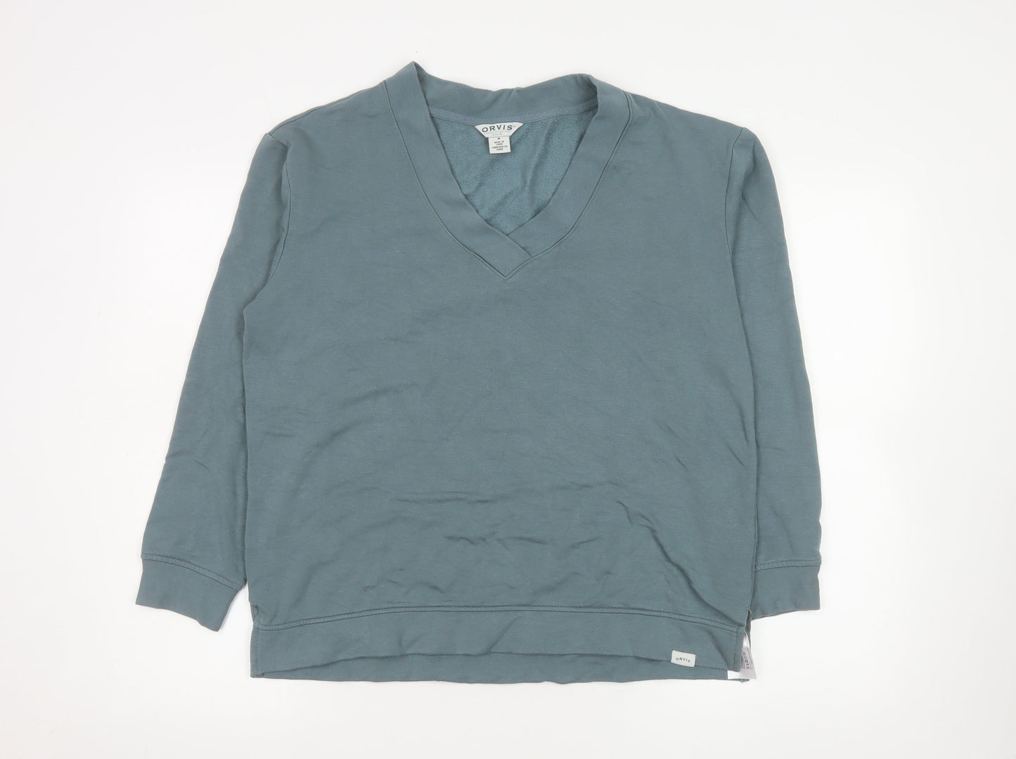 Womens UK Size M Orvis Blue Pullover Sweatshirt