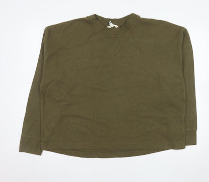 River Island Men’s Green Relaxed Fit Long Sleeve Cotton Top L