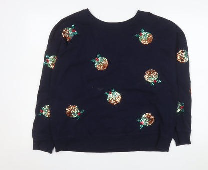 Womens UK Size 14 NEXT Blue Pullover Sweatshirt