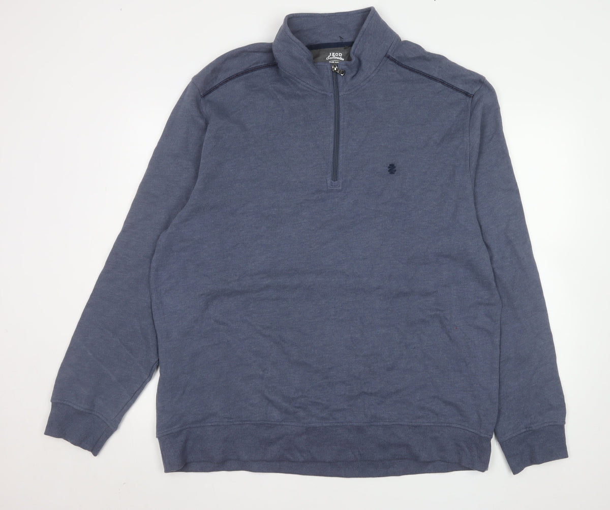 Mens UK Size 2XL IZOD Blue Pullover Sweatshirt