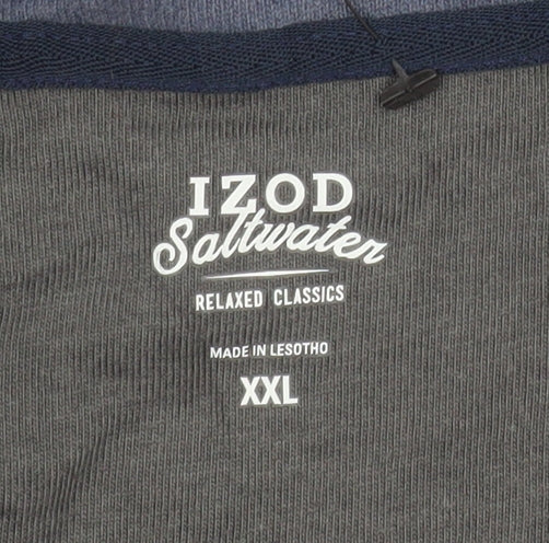 Mens UK Size 2XL IZOD Blue Pullover Sweatshirt