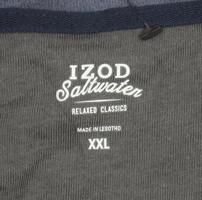 Mens UK Size 2XL IZOD Blue Pullover Sweatshirt