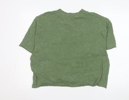 ASOS DESIGN Women’s Green Cropped Relaxed Fit T-Shirt L