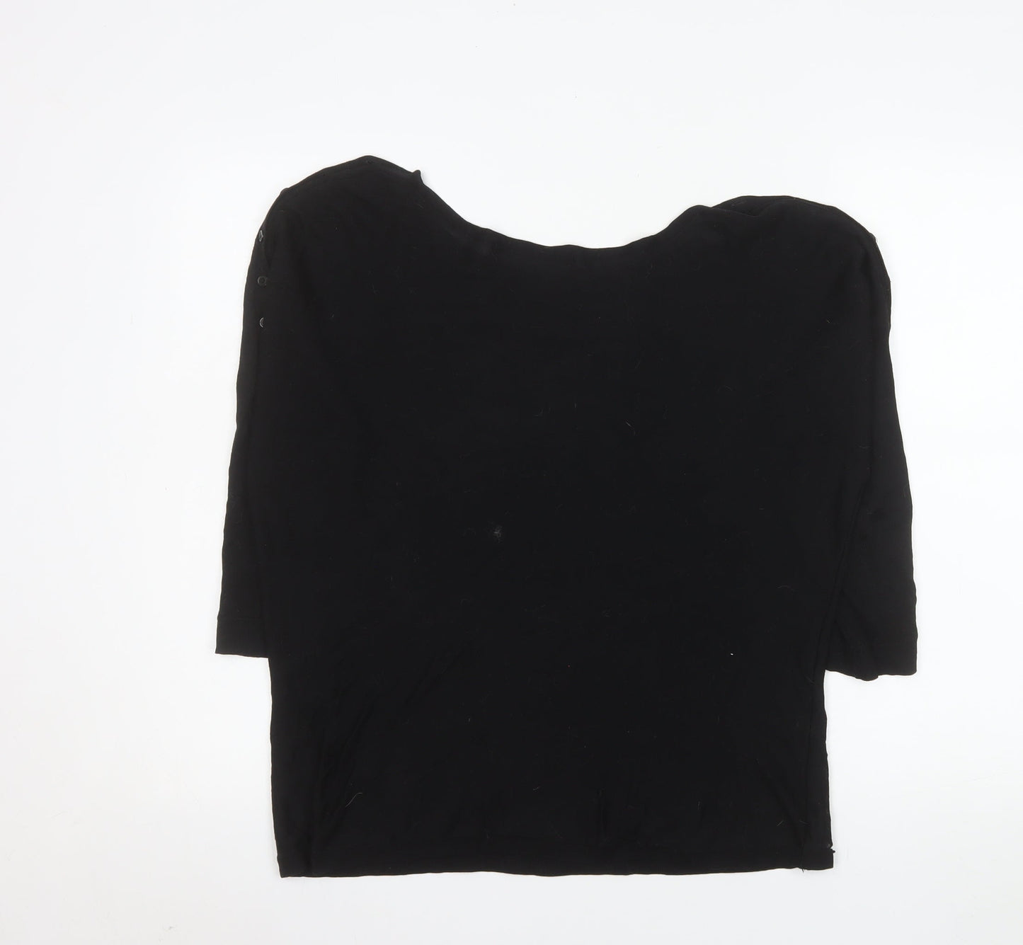 Womens UK Size L French Connection Black Basic Blouse