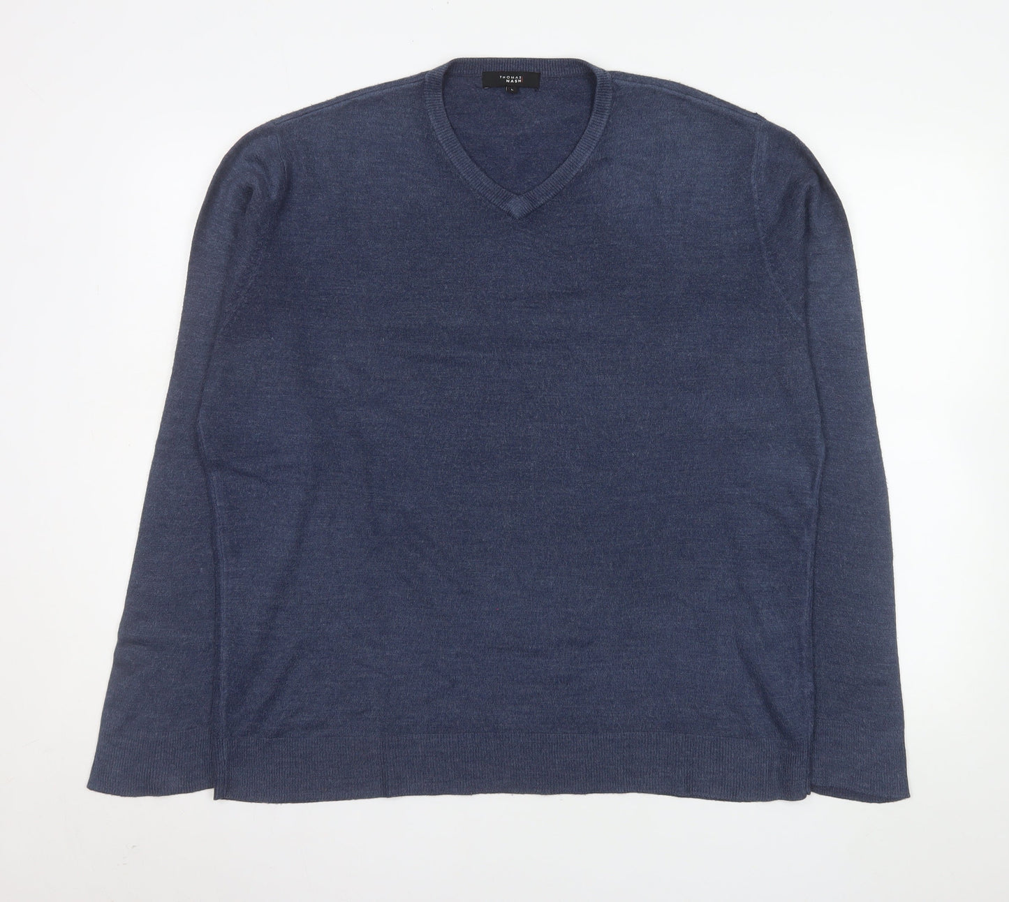 Mens UK Size L Thomas Nash Blue Pullover Jumper