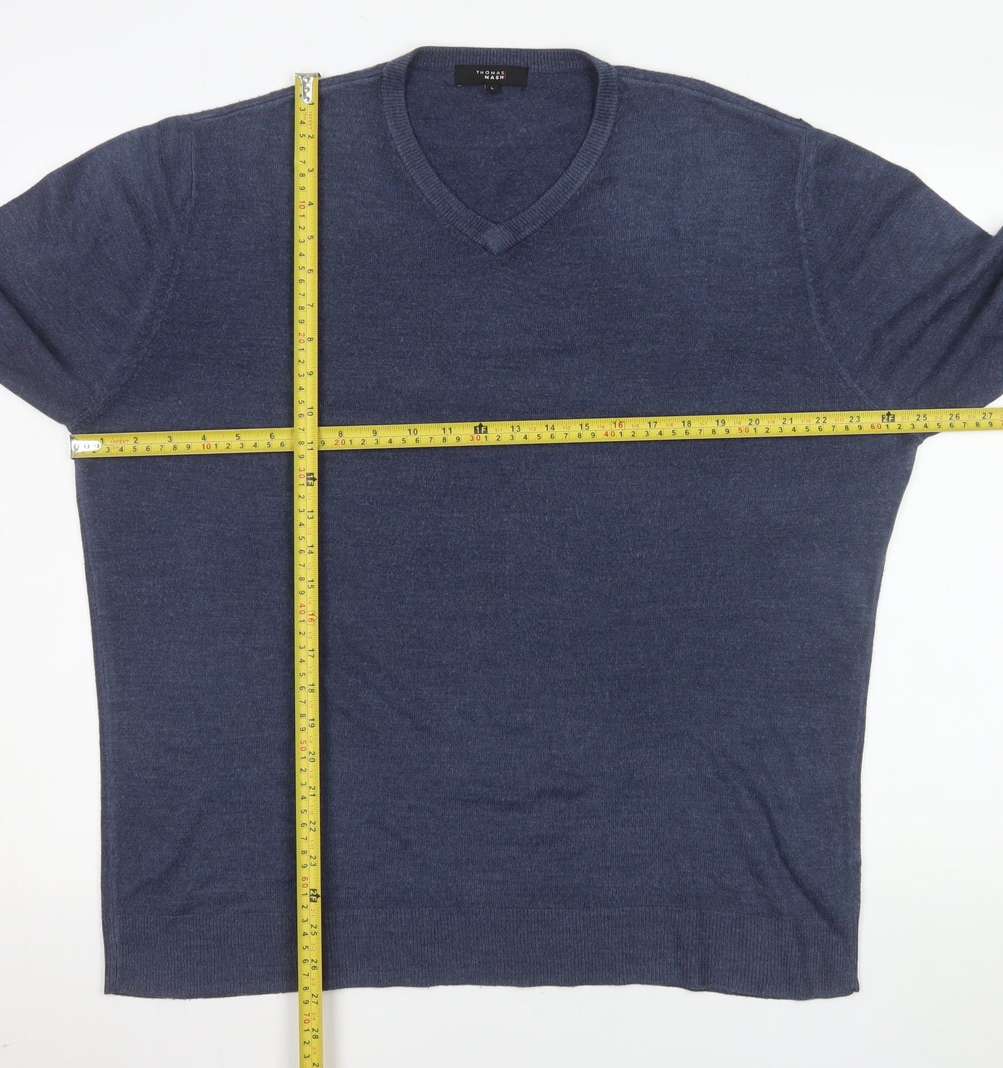 Mens UK Size L Thomas Nash Blue Pullover Jumper