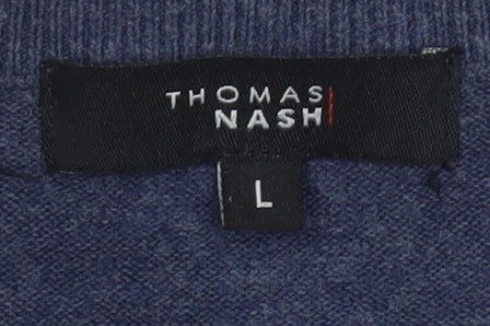 Mens UK Size L Thomas Nash Blue Pullover Jumper