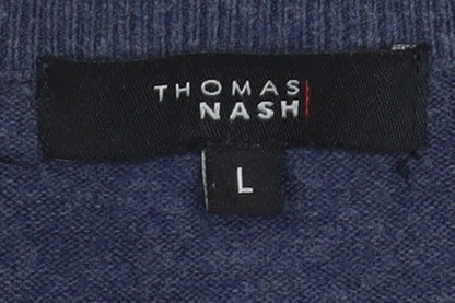 Mens UK Size L Thomas Nash Blue Pullover Jumper