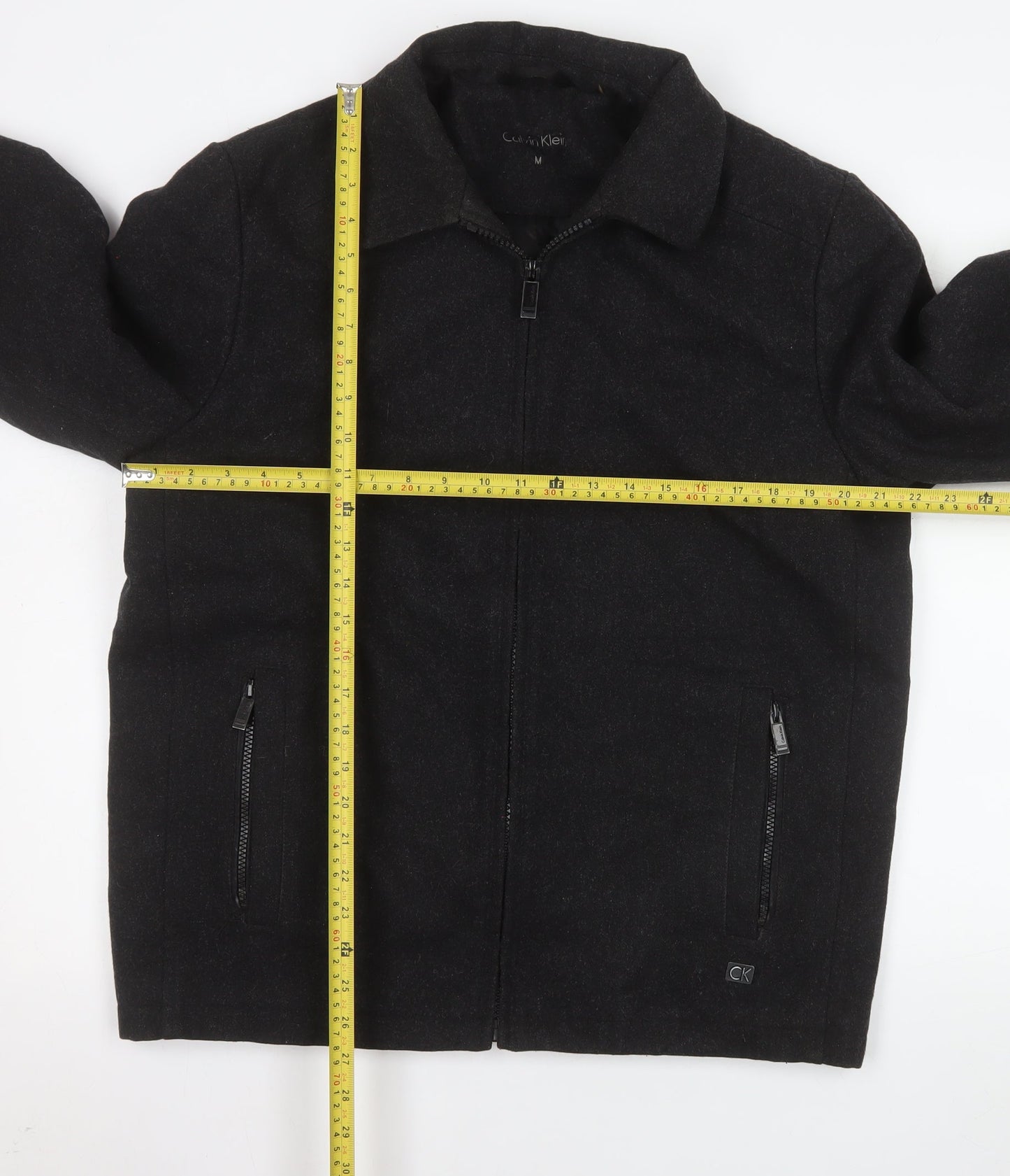 Mens UK Size M Calvin Klein Black Basic Jacket