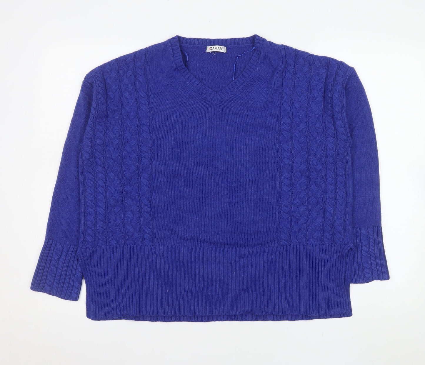 Womens UK Size M Damart Blue Pullover Jumper