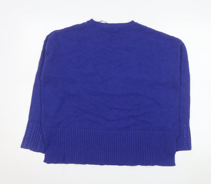 Womens UK Size M Damart Blue Pullover Jumper