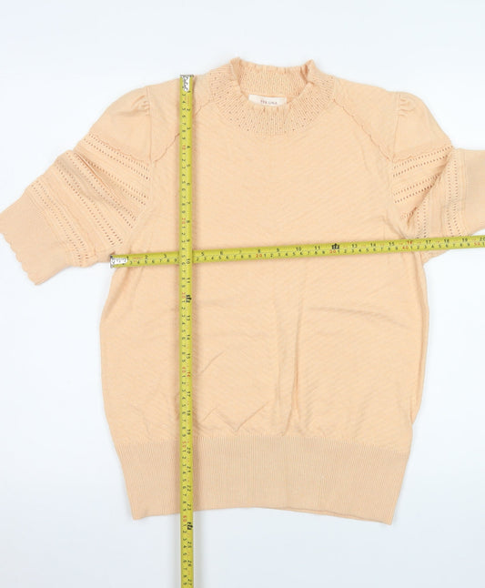 Womens UK Size 14 Marks and Spencer Beige Jersey T-Shirt