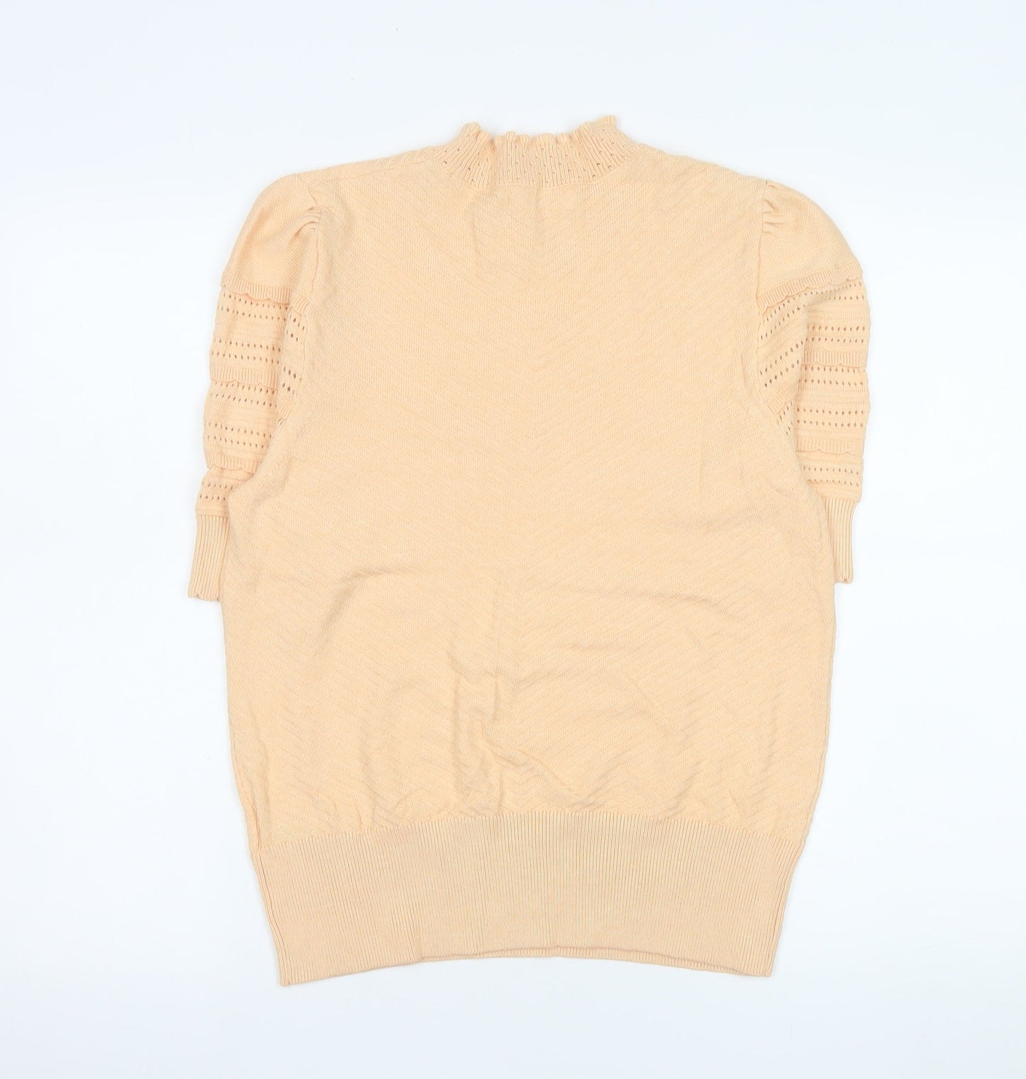 Womens UK Size 14 Marks and Spencer Beige Jersey T-Shirt