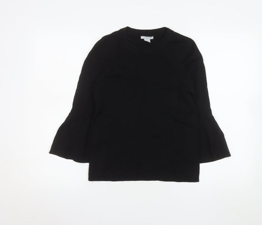 Womens UK Size 8 H&M Black Basic Blouse