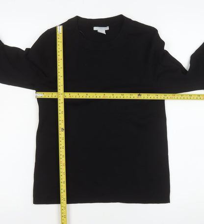 Womens UK Size 8 H&M Black Basic Blouse