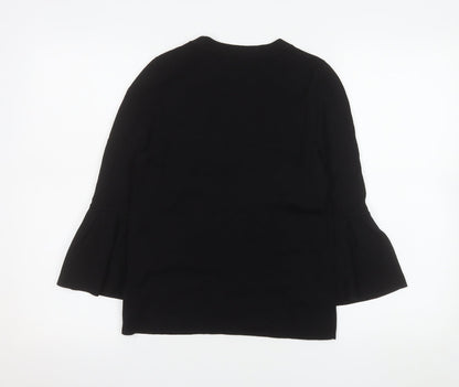 Womens UK Size 8 H&M Black Basic Blouse