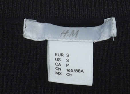 Womens UK Size 8 H&M Black Basic Blouse