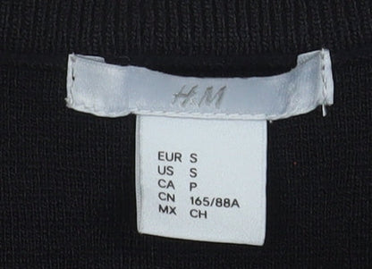 Womens UK Size 8 H&M Black Basic Blouse