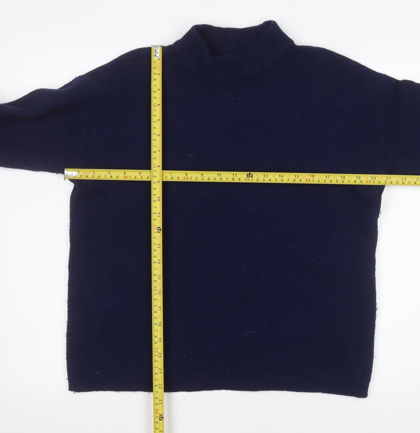 Womens UK Size 12 Crew Clothing Company Blue Pullover Jumper