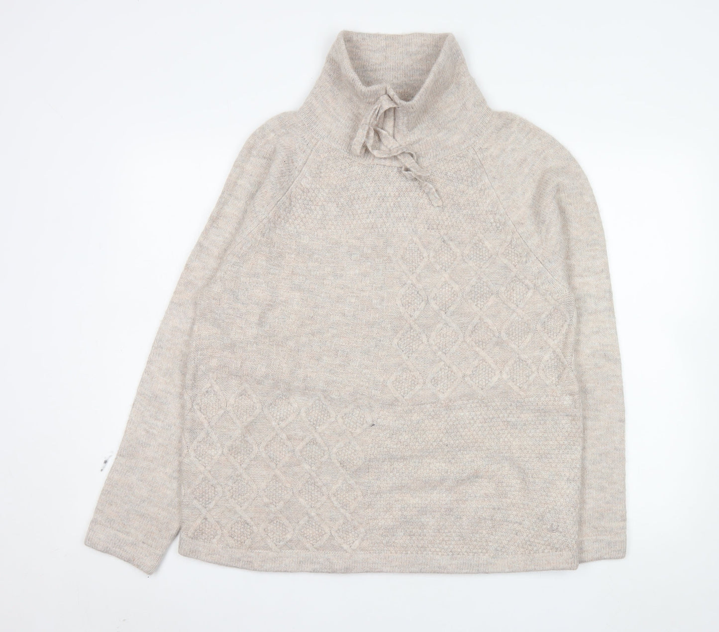 Womens UK Size 16 Mantaray Beige Pullover Jumper