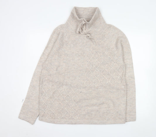Womens UK Size 16 Mantaray Beige Pullover Jumper