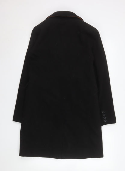 Womens UK Size 8 Warehouse Black Overcoat