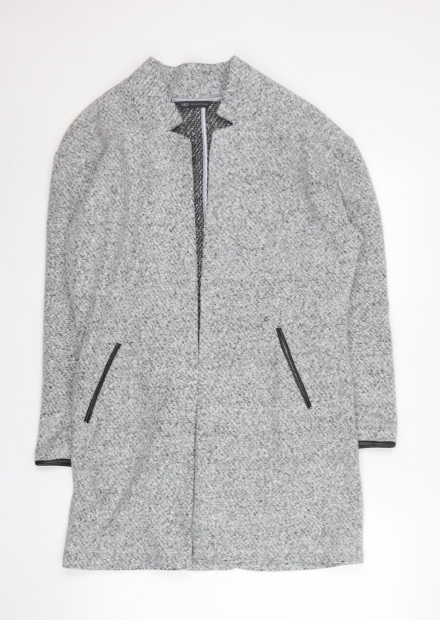 Womens UK Size 12 Marks and Spencer Grey Overcoat