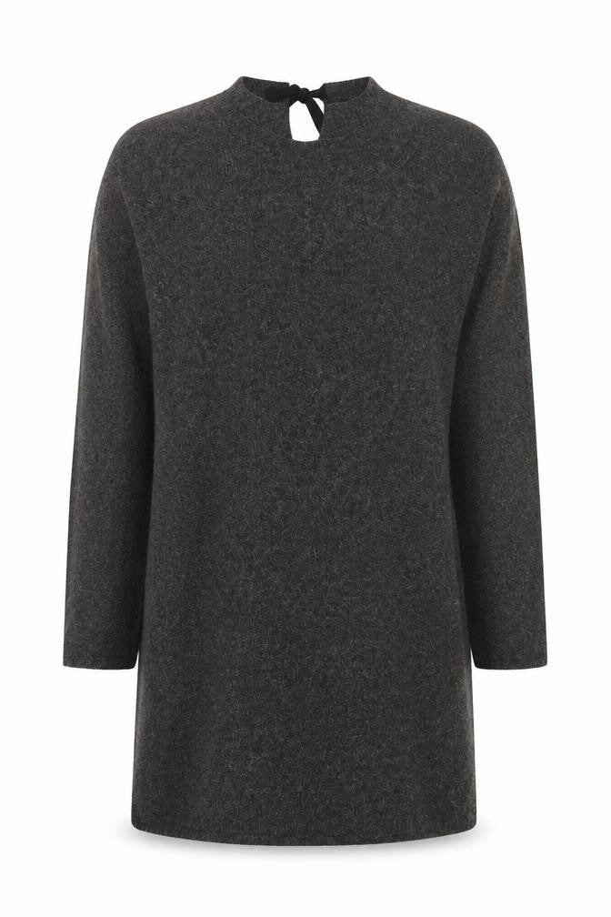 FatFace Womens Grey Wool Jumper Dress Size 10 Long Sleeve Knitwear