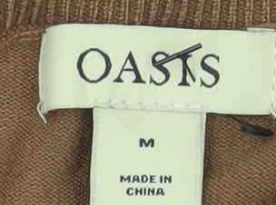 Womens UK Size M Oasis Brown Pullover Jumper