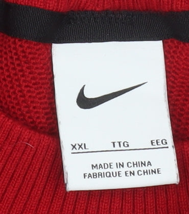 Mens UK Size 2XL Nike Red Pullover Jumper
