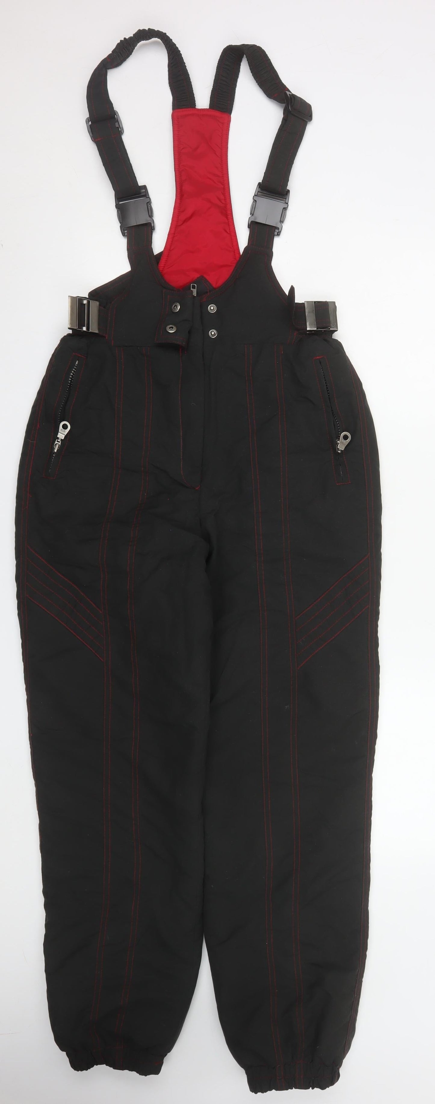 Womens UK Size 12 Rodeo Regular Fit Snow Pants Black Trousers