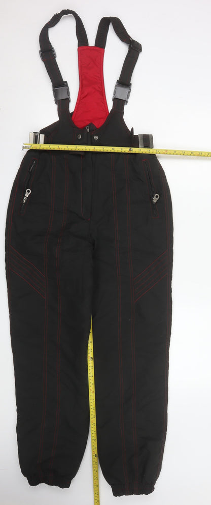 Womens UK Size 12 Rodeo Regular Fit Snow Pants Black Trousers