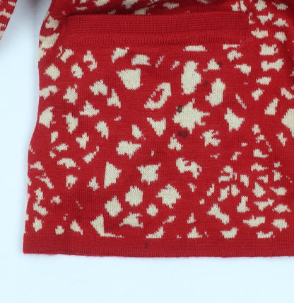 Womens UK Size M Camela Red Cardigan Jumper
