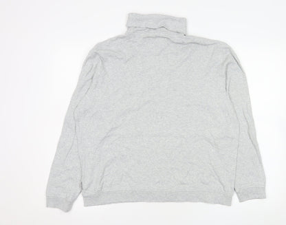 Ted Baker Men's Grey Cotton Roll Neck Long Sleeve Casual Top Size L