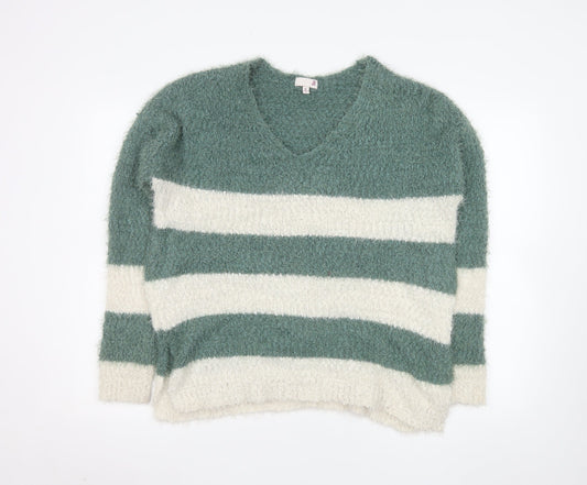 Womens UK Size XL SO Green Pullover Jumper