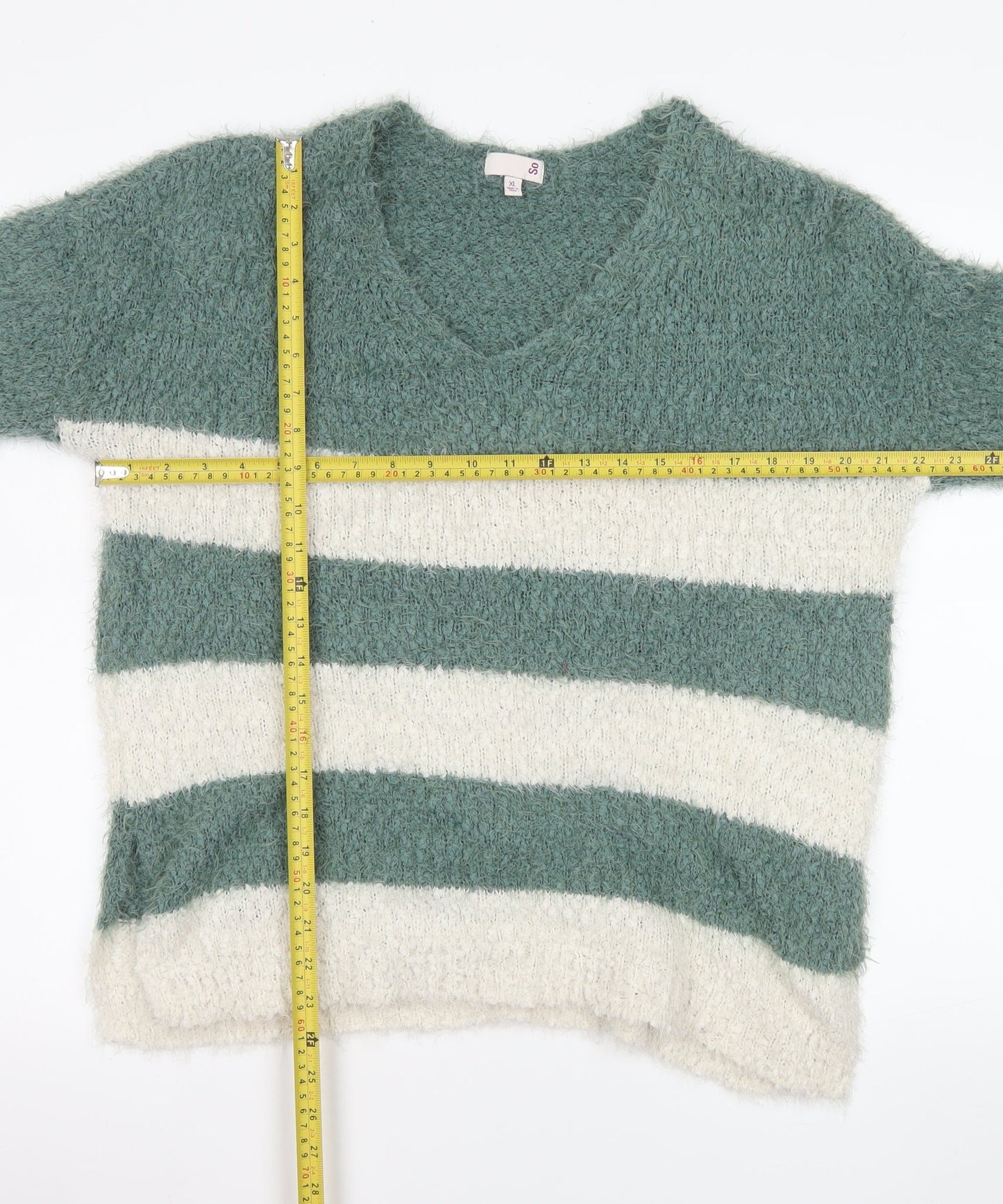 Womens UK Size XL SO Green Pullover Jumper
