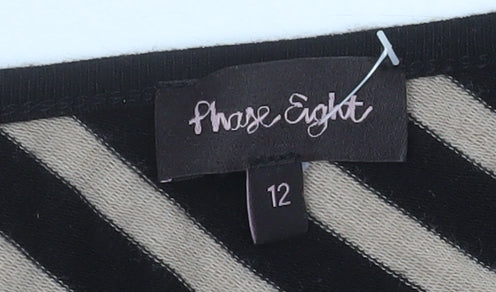 Womens UK Size 12 Phase Eight Black Tunic Blouse