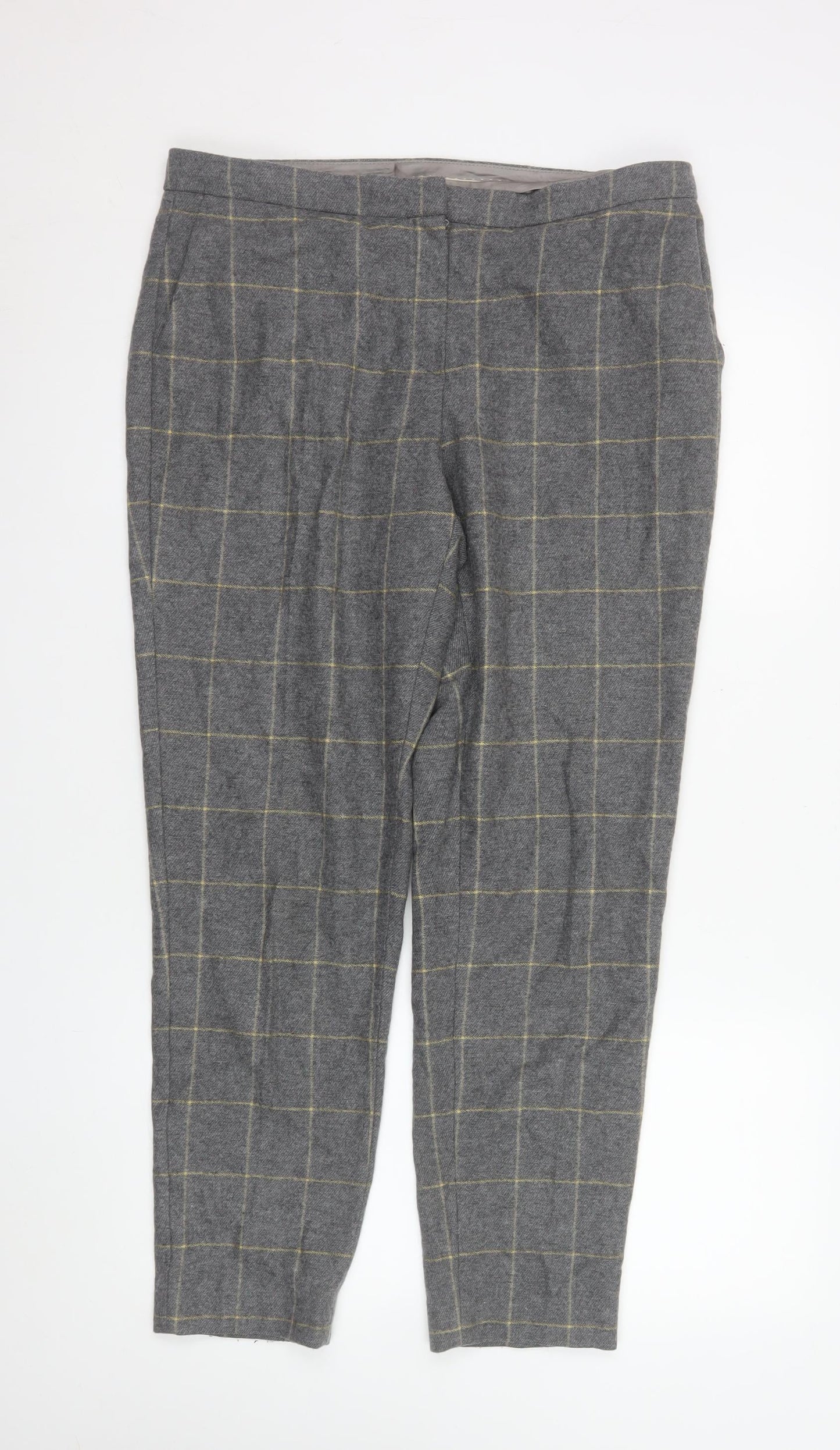 Mens UK Size L Massimo Dutti Slim Fit Chino Grey Trousers
