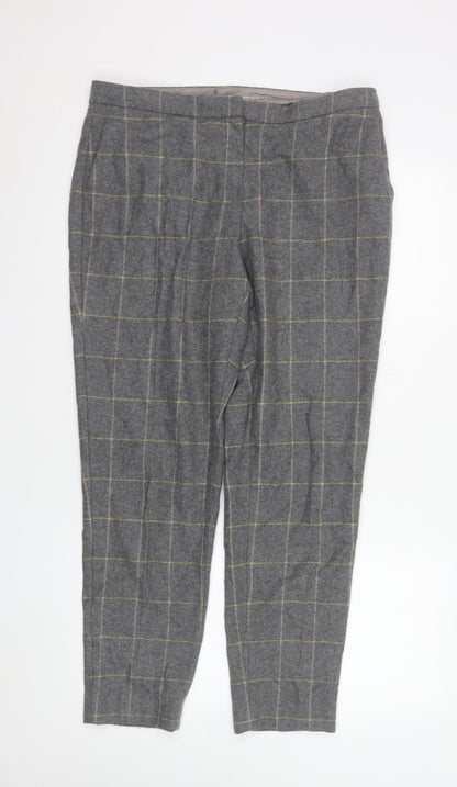 Mens UK Size L Massimo Dutti Slim Fit Chino Grey Trousers