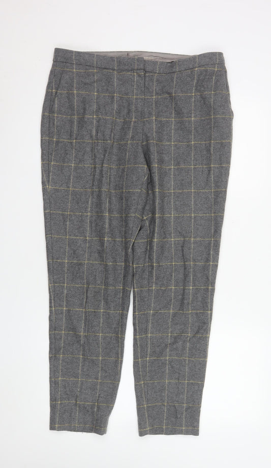 Mens UK Size L Massimo Dutti Slim Fit Chino Grey Trousers