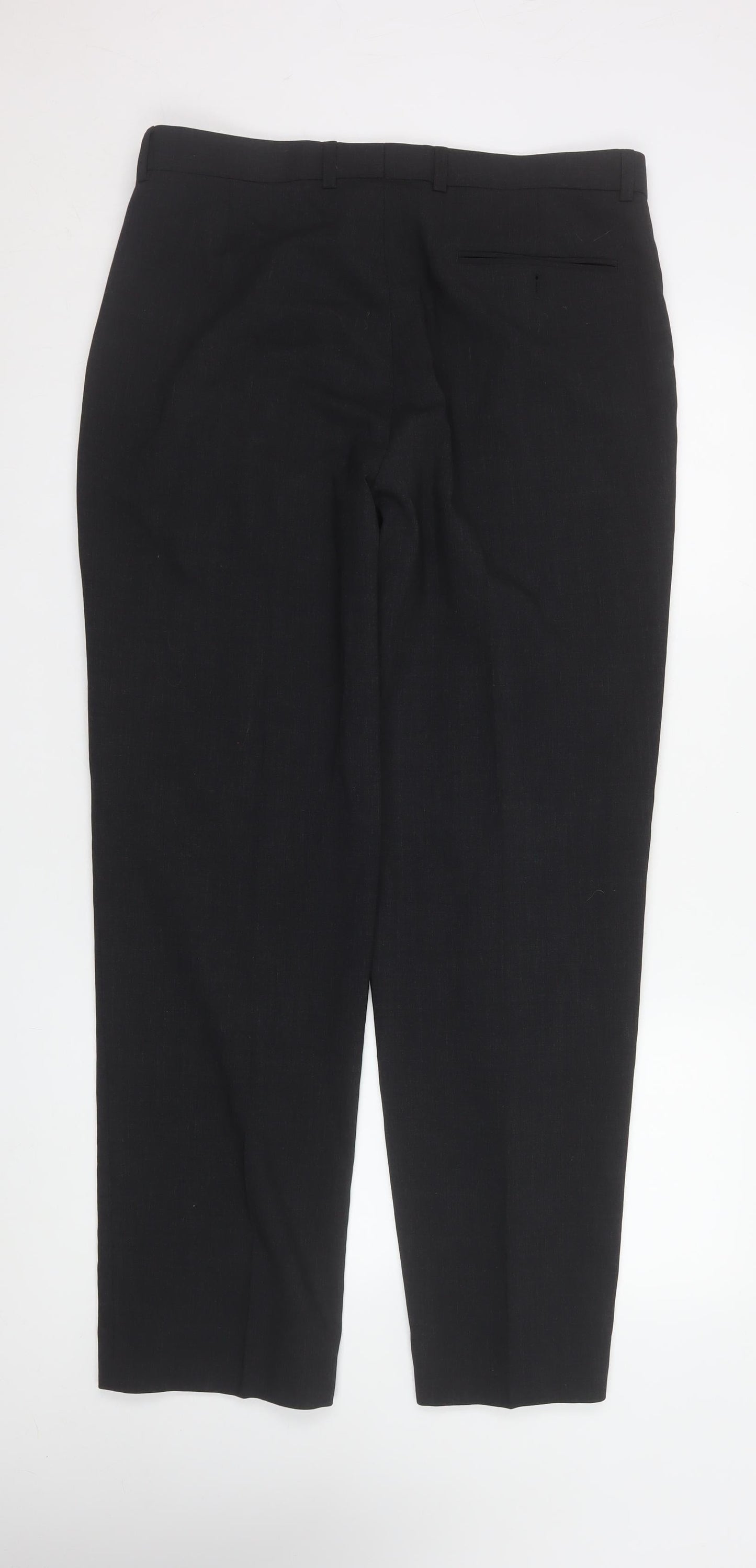 Mens UK Size M Marks and Spencer Regular Fit Dress Pants Grey Trousers