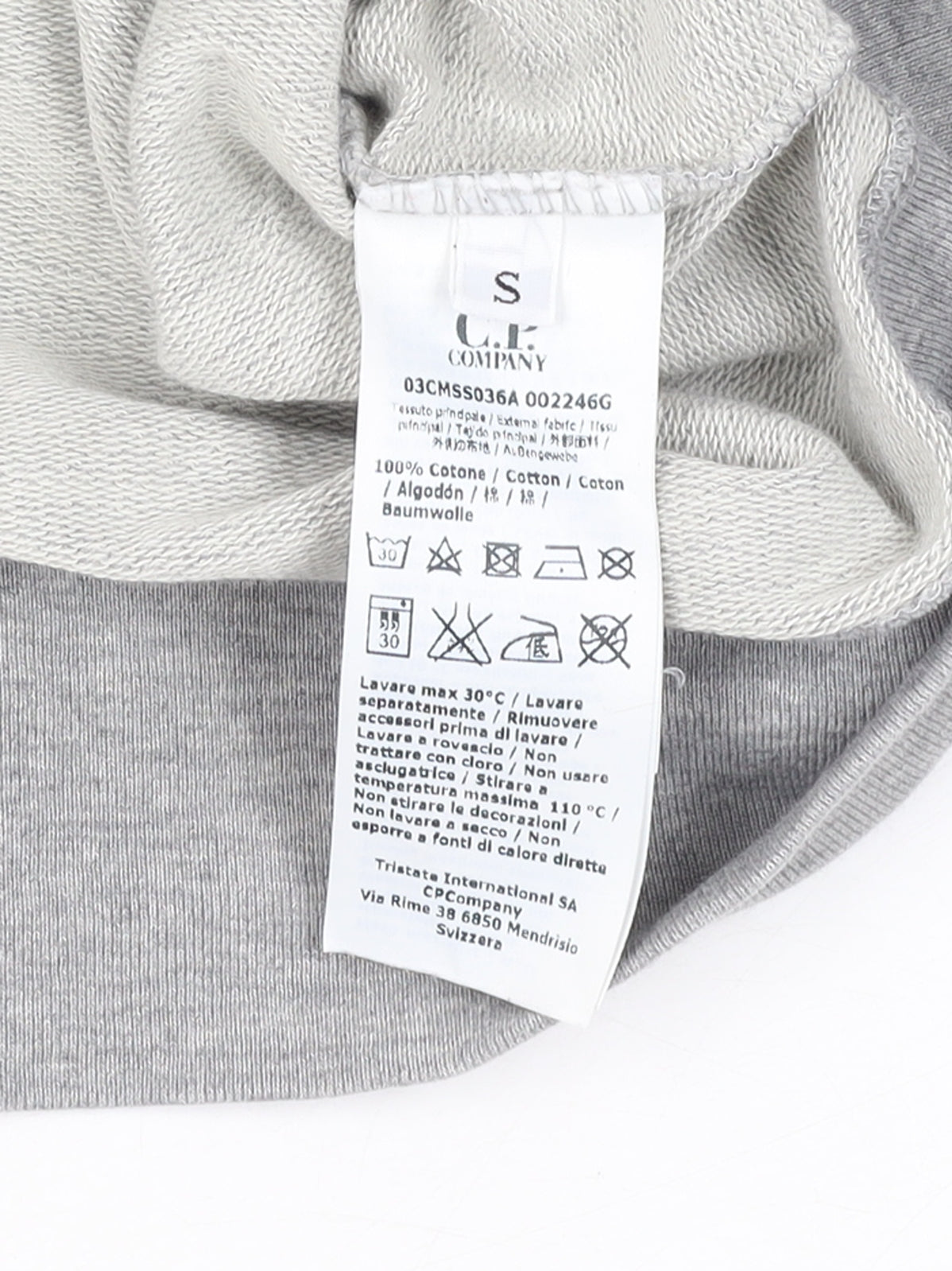 Mens UK Size S C.P. Company Grey Pullover Sweatshirt
