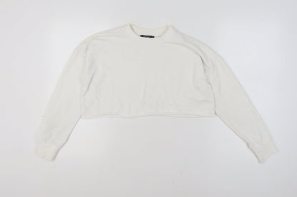 Womens UK Size 8 Missguided White Pullover Jumper