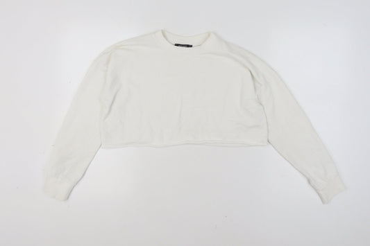 Womens UK Size 8 Missguided White Pullover Jumper