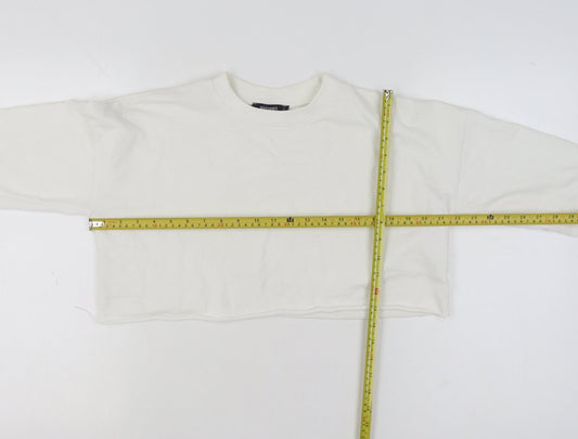 Womens UK Size 8 Missguided White Pullover Jumper
